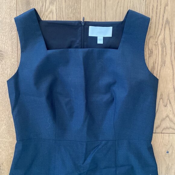 Hugo Boss Digela Dark Emerald Patterned Wool Sheath Dress - Picture 8 of 13